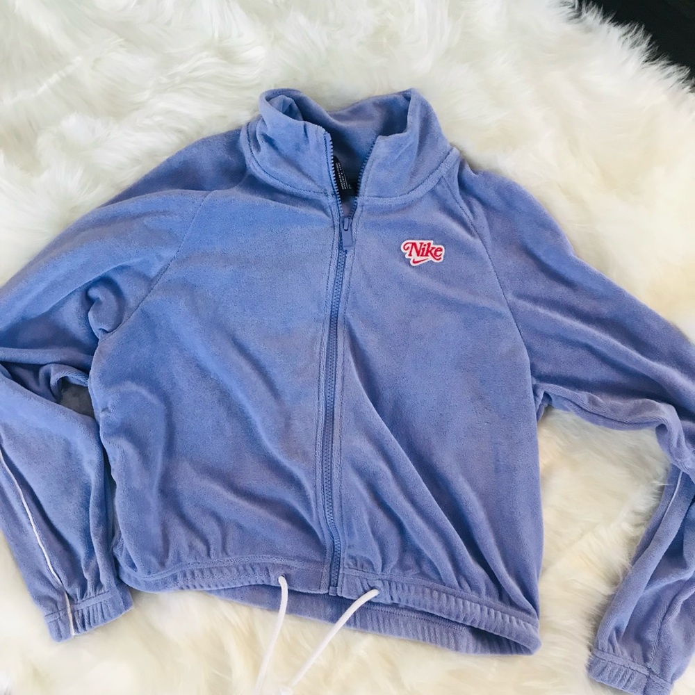 Nike Lavender Full-Zip Fleece Jacket with Pink Logo